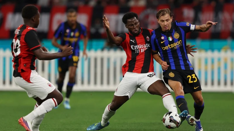 Inter y Milan empataron en el derby amistoso en Australia