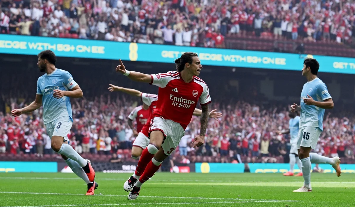Arsenal necesitó un minuto para abrir la Community Shield ante Manchester City