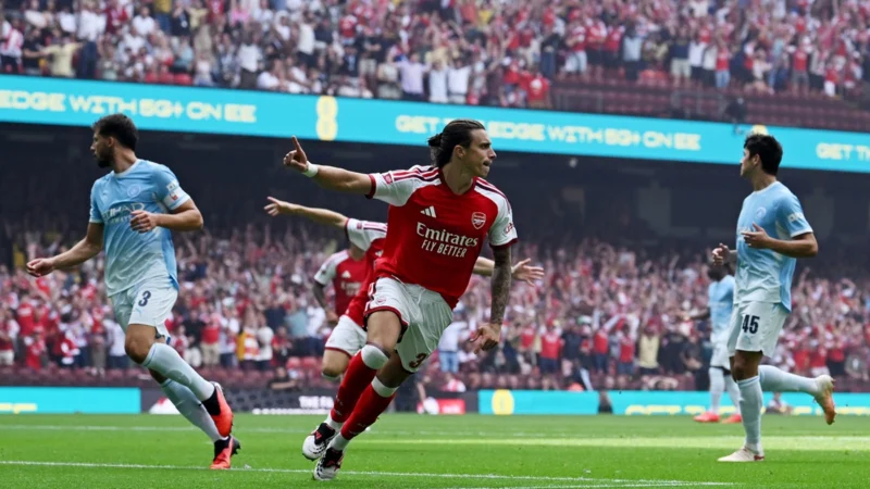 Arsenal necesitó un minuto para abrir la Community Shield ante Manchester City