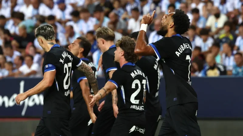 Aubameyang anotó otra vez en el Deportivo La Coruña y lleva dos goles en dos partidos