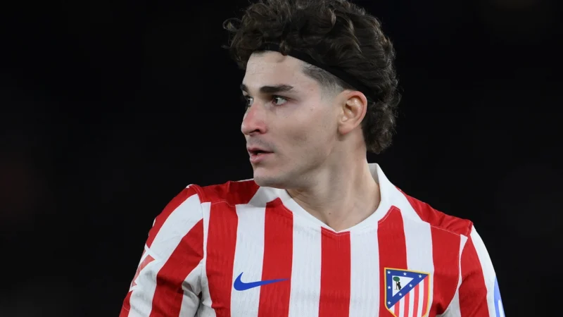 Julián Álvarez volvió a los entrenamientos con Atlético Madrid