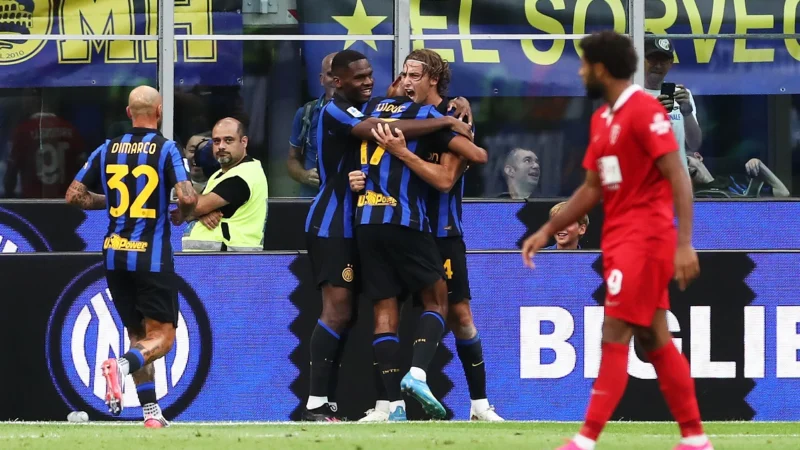 Pio Esposito metió un golazo de taco en Inter – Monza