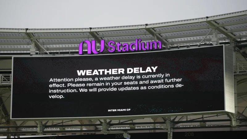 Inter Miami y Columbus Crew comenzará más tarde por inclemencias climáticas