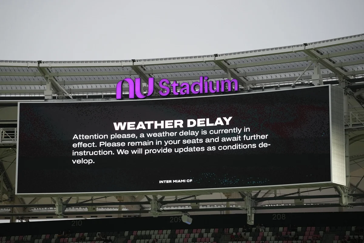 Inter Miami y Columbus Crew comenzará más tarde por inclemencias climáticas