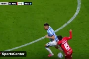 Maravilla Martínez fue expulsado en Racing por un codazo a Kevin Gutierrez de Argentinos