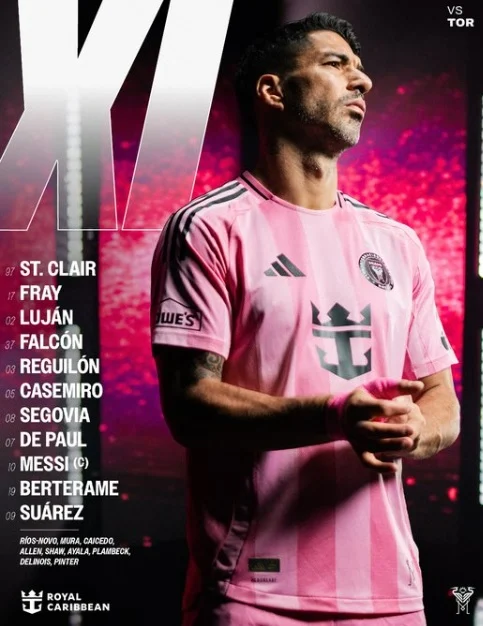 Formacion de Inter Miami con Lionel Messi como titular