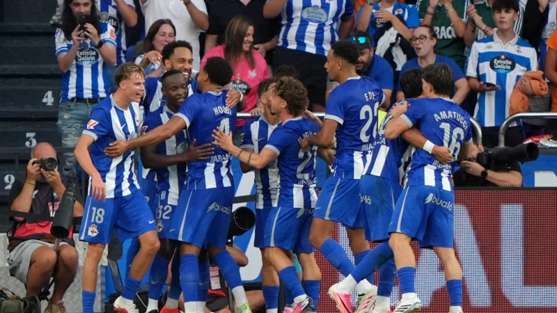 Pierre-Emerick Aubameyang volvió a La Liga y marcó con La Coruña