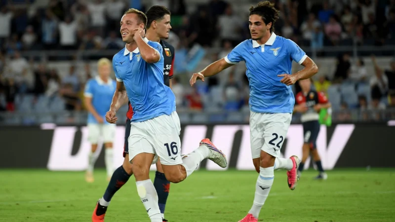 Lazio se impuso ante Genoa con otro gol de Frattesi
