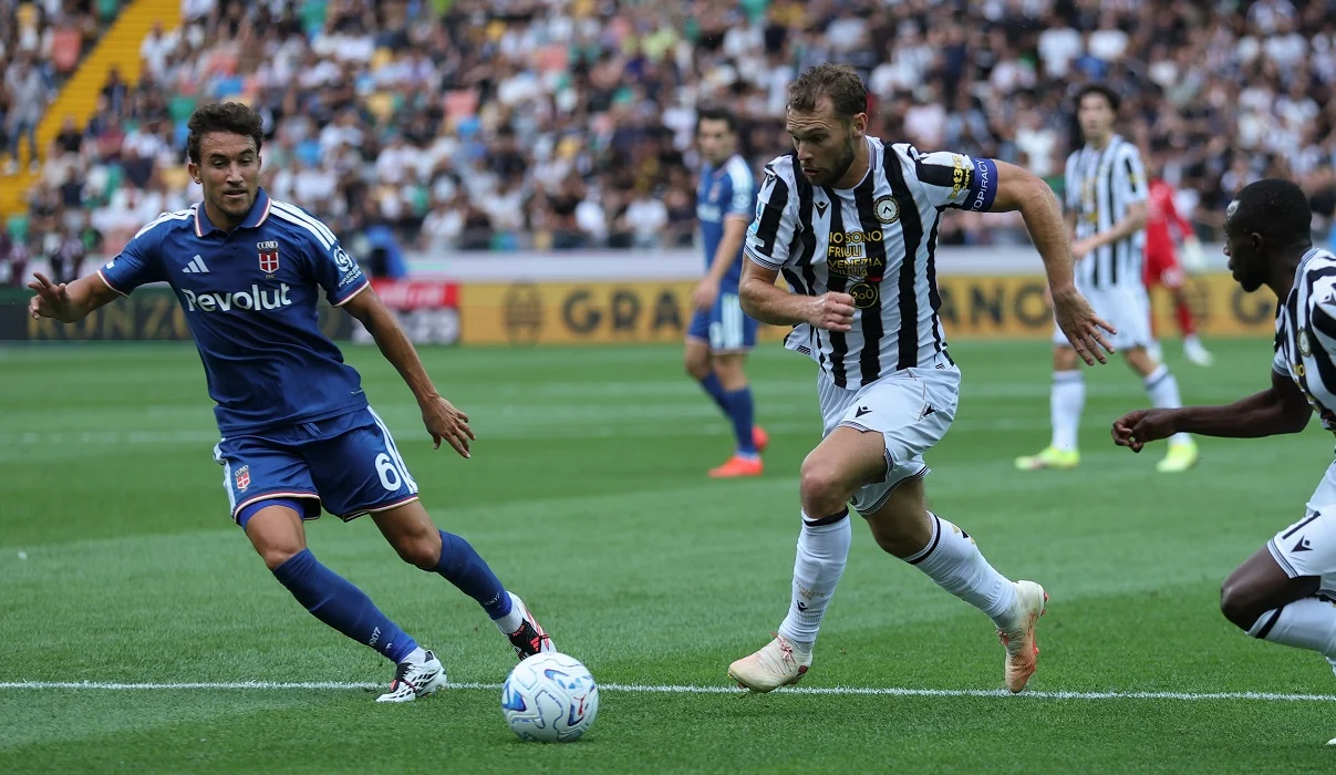 Udinese y Como empataron 1 a 1 en el inicio de temporada