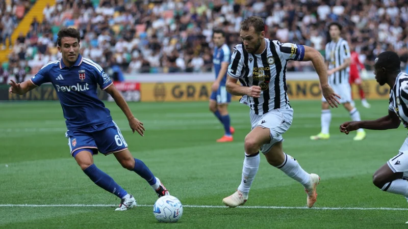 Udinese y Como empataron 1 a 1 en el inicio de temporada