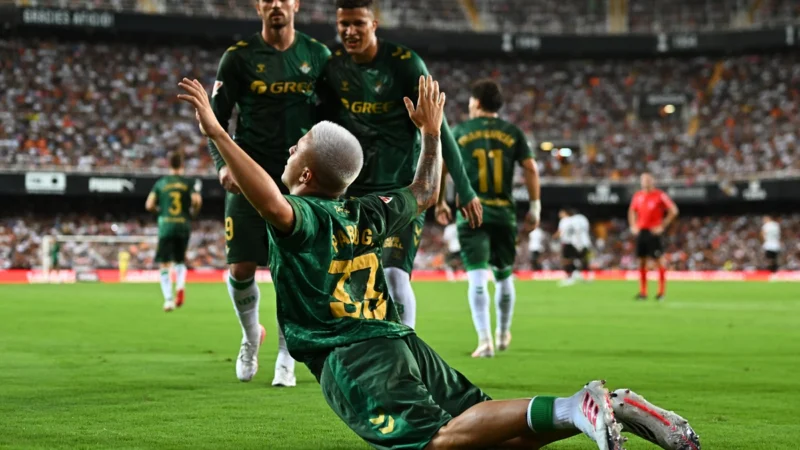 Betis acertó una y le ganó a Valencia en Mestalla