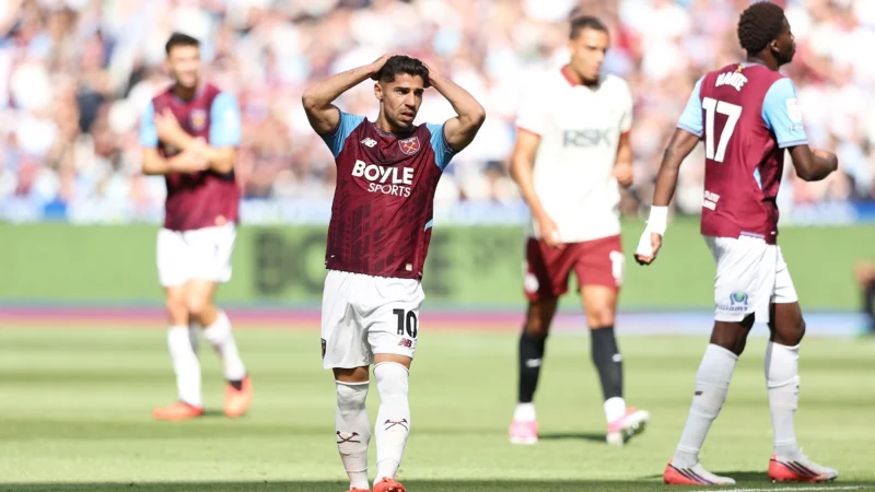 West Ham arrancó muy mal el Championship con un empate y una derrota