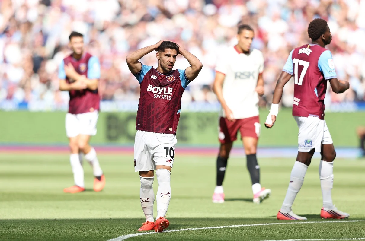West Ham arrancó muy mal el Championship con un empate y una derrota