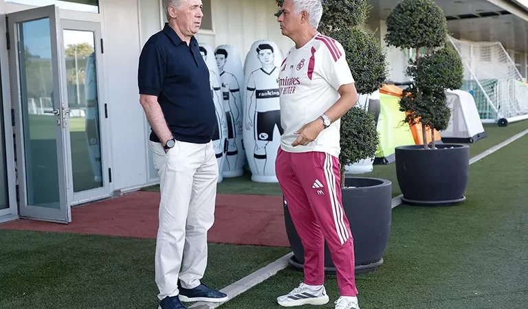 Carlo Ancelotti visitó la Ciudad Real Madrid y se cruzó con viejos conocidos