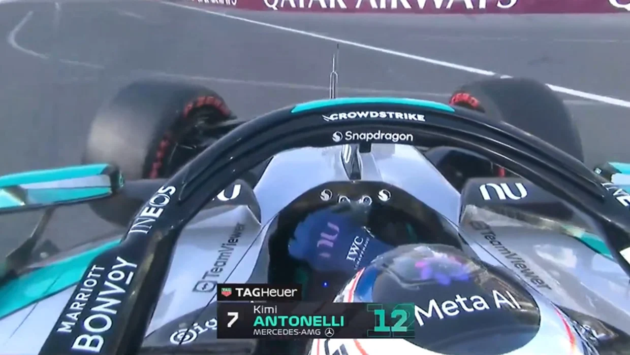 Kimi Antonelli golpeó el muro y se quedó afuera de la clasificación para el GP de Azerbaiyán de F1