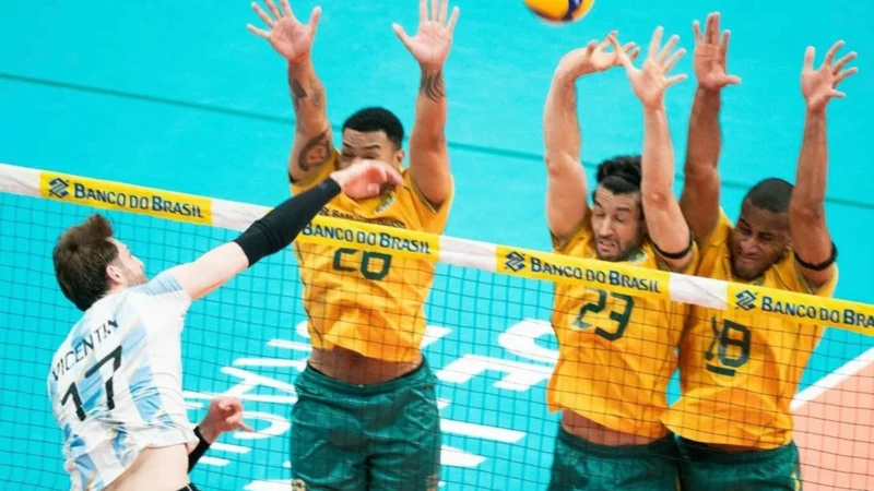 Brasil le ganó el Sudamericano a Argentina en vóley con un final caliente
