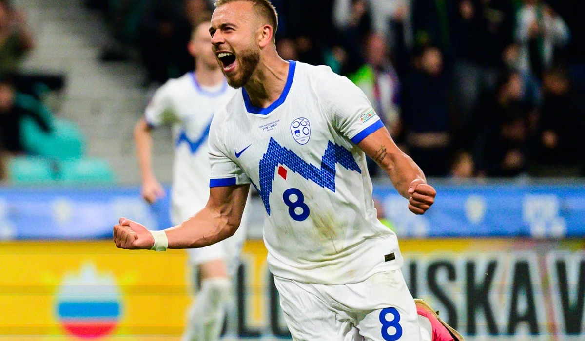 Eslovenia hundió a Macedonia y quedó como escolta de Suiza en Nations League