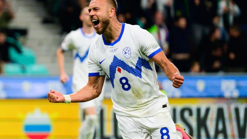 Eslovenia hundió a Macedonia y quedó como escolta de Suiza en Nations League