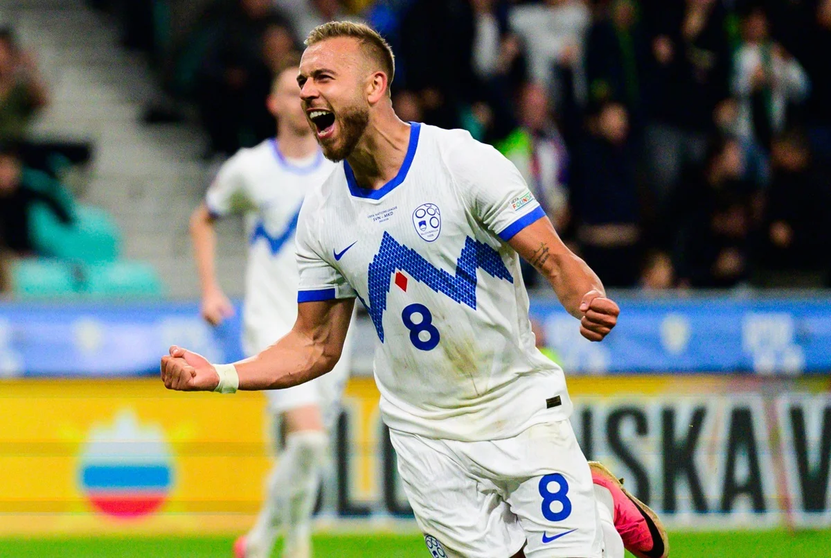 Eslovenia hundió a Macedonia y quedó como escolta de Suiza en Nations League