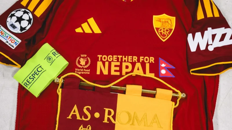 Roma lucirá en su pecho un mensaje por Nepal
