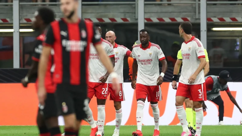 Milan debutó en Europa League con derrota ante Benfica