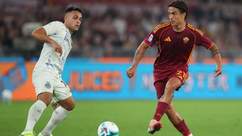 Lautaro Martínez y Paulo Dybala encabezan la legión albiceleste en Inter vs Roma