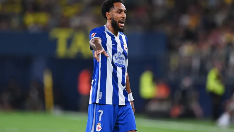 Pésima noticia en el Deportivo La Coruña: Aubameyang, baja por dos meses por lesión