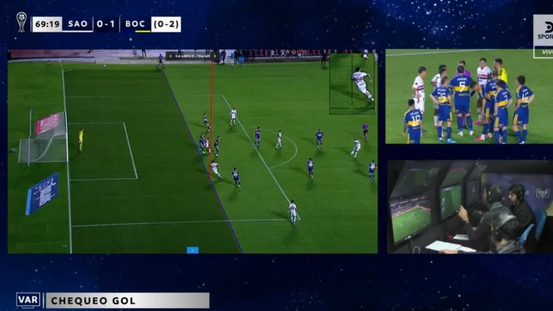 Polémico gol anulado a San Pablo que le da respiro a Boca en el Morumbí