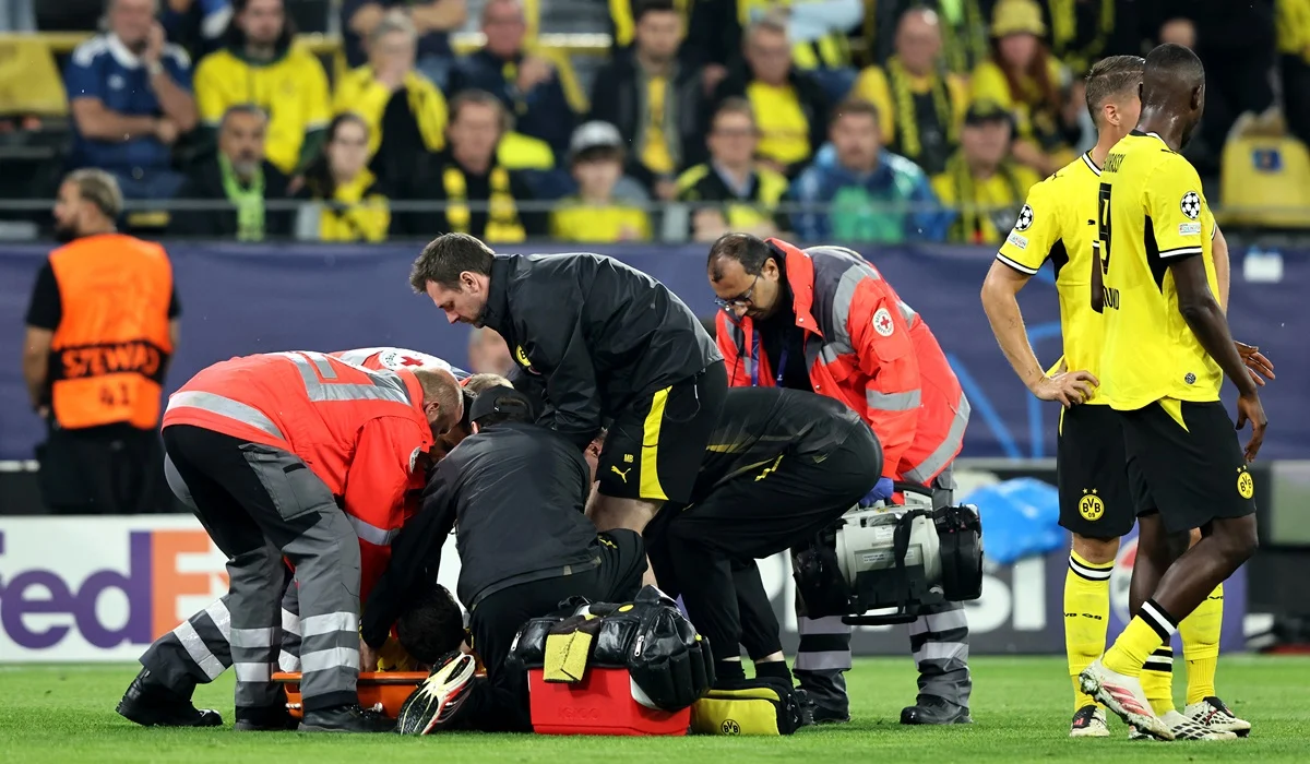 Konstantinos Karetsas salió lesionado en Borussia Dortmund y encendió alarmas