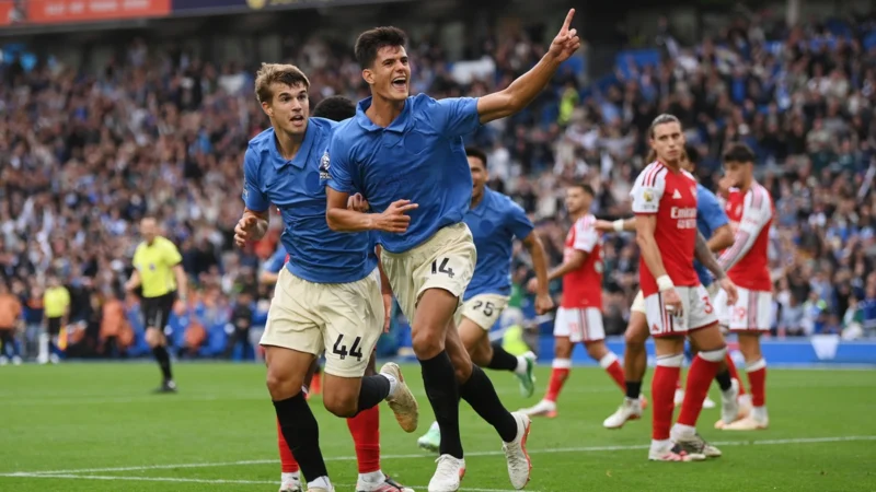 El sorprendente Brighton goleó a Arsenal tras eliminar a Manchester United y lo dejó sin invicto