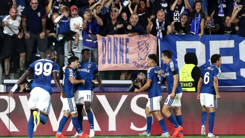 Martin Baturina marcó el primer gol histórico de Como en Champions League