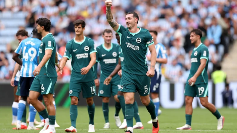Brighton goleó a Coventry City en otra notable actuación ofensiva