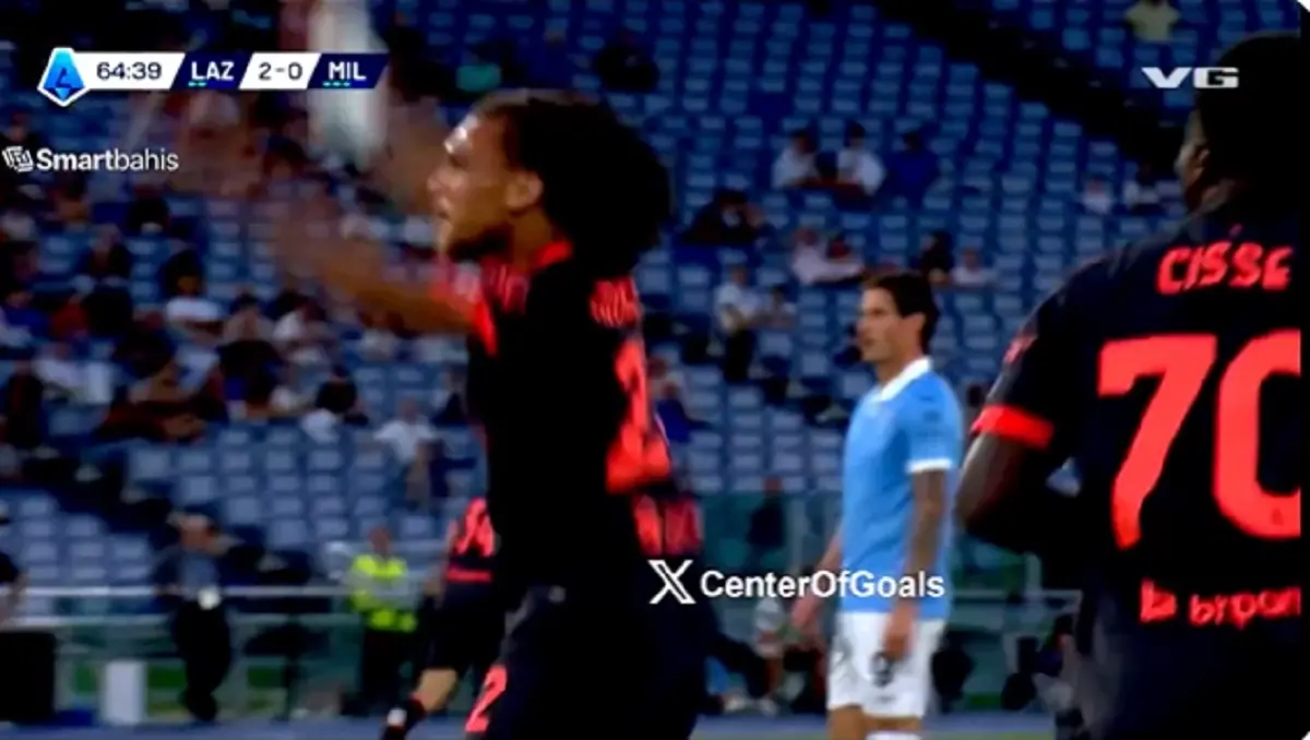 Diego Moreira hizo un doblete en dos minutos y fue la reacción del Milan ante Lazio