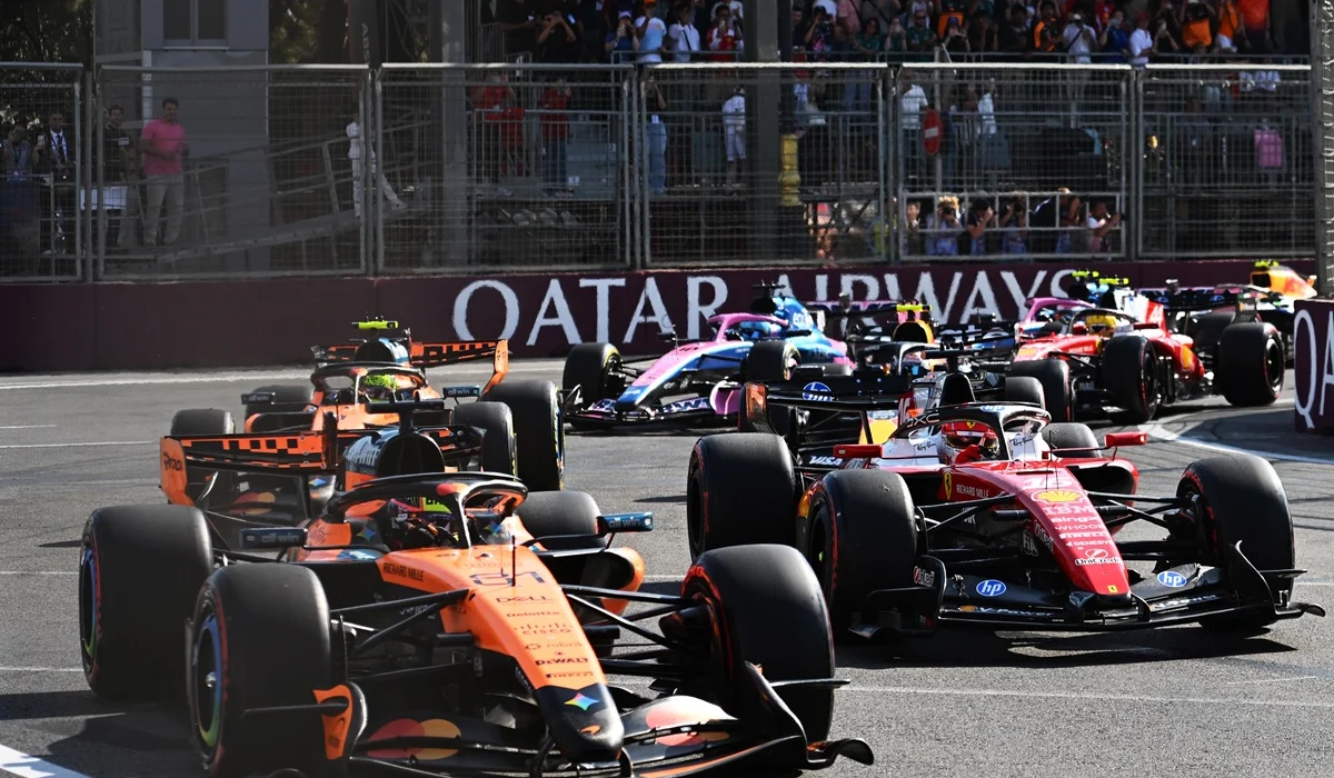Ferrari perdió posiciones tras una largada prolija en Bakú