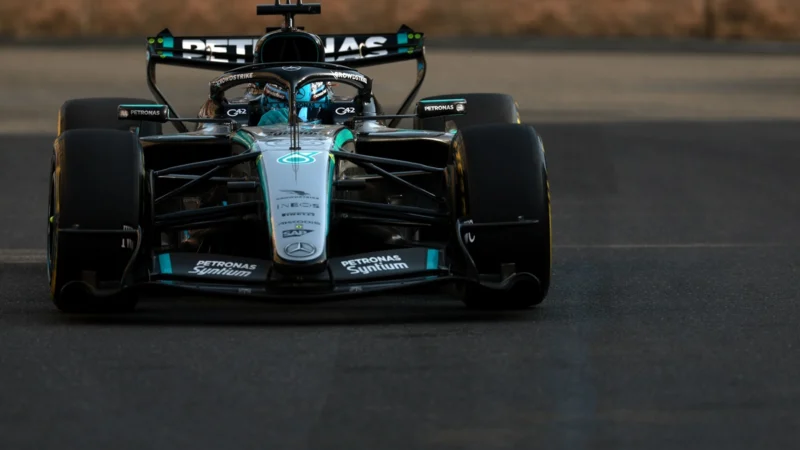 George Russell hizo peor qualy que el año pasado en Bakú pero en este logró la pole