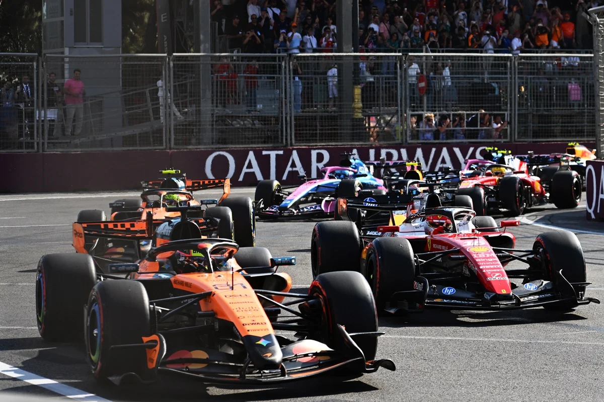 Ferrari perdió posiciones tras una largada prolija en Bakú