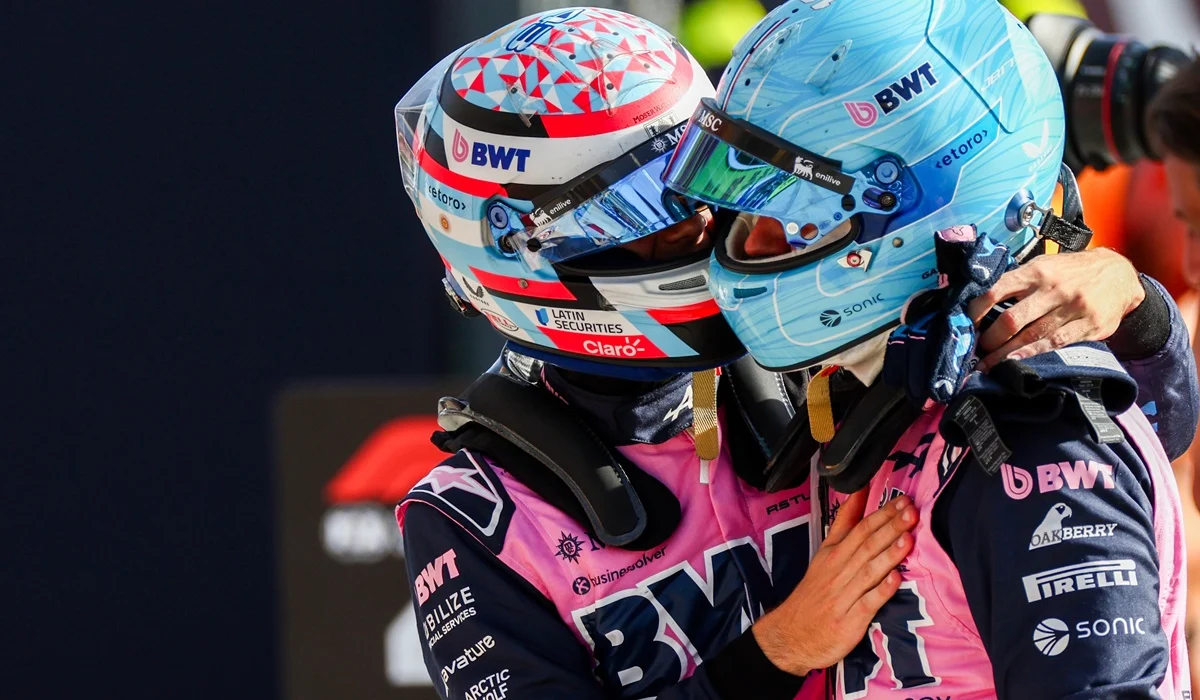El abrazo de Colapinto y Gasly tras la gran qualy en Monza