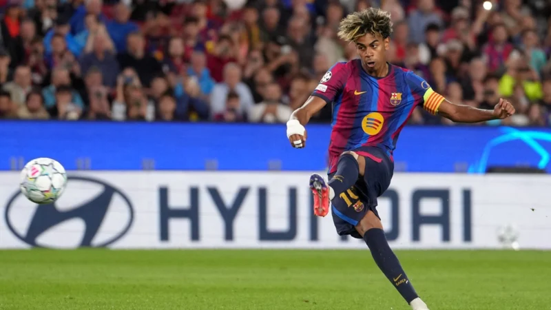 Lamine Yamal marcó 5 goles en los últimos 3 partidos con Barcelona