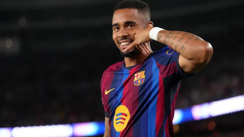 Gabriel Jesús convirtió en Champions League su primer gol para el Barcelona