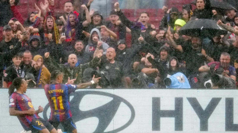 Raphinha anotó un gol coreográfico con Barcelona por Champions League