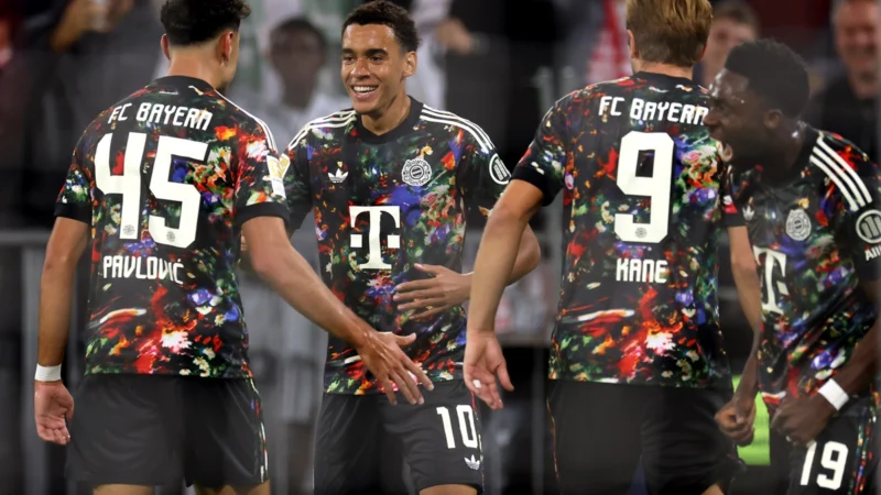 Jamal Musiala igualó a Kingsley Coman en la tabla de goleadores del Bayern Munich