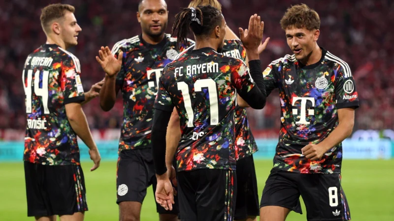 Bayern Munich goleó por 7 a 0 Union Berlin y trepó a la cima
