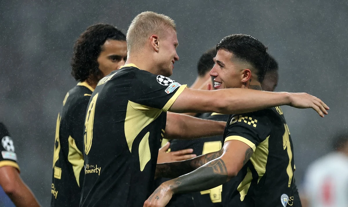 Haaland adelantó a Manchester City en Champions League con asistencia de Enzo Fernández