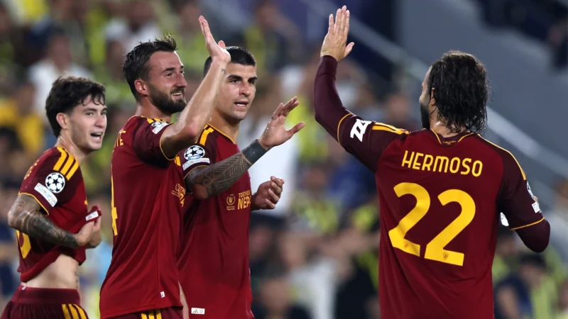 Bryan Cristiante recibió de Malen y anotó su primer gol en Champions League