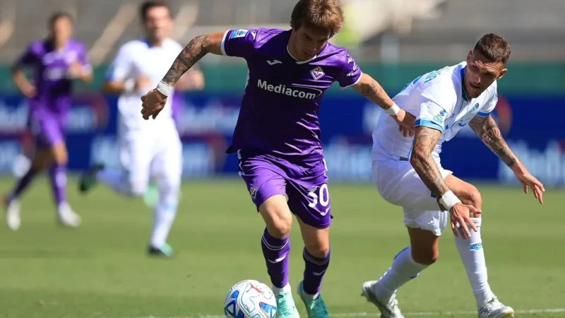 Fiorentina y Napoli igualaron 1-1 por Serie A: Mastantuono jugó los noventa minutos