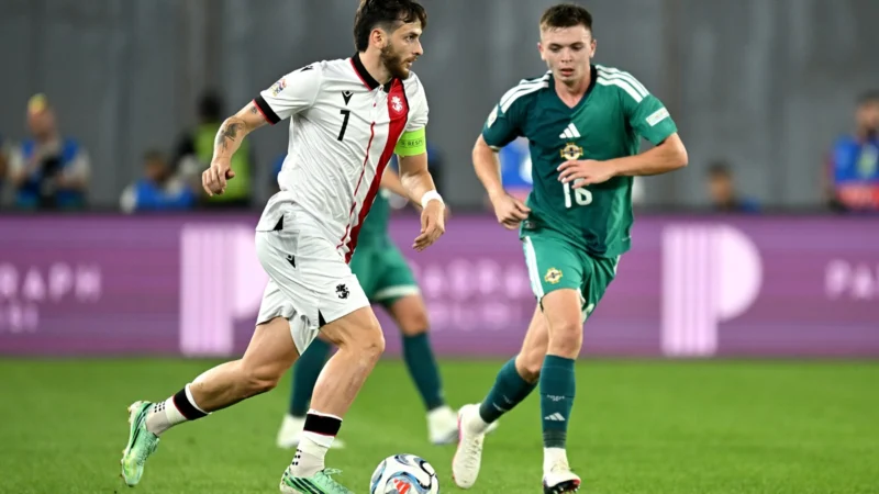 Kvaratskhelia falló un penal displicente en Nations League