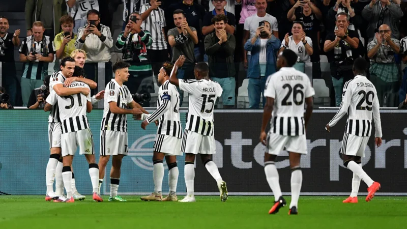 Juventus armó un festival de goles en su debut triunfo por Europa League