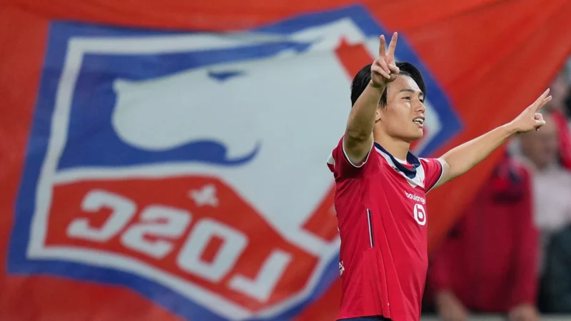 Ayase Ueda siguió encendido con Lille y ahora marcó ante Betis
