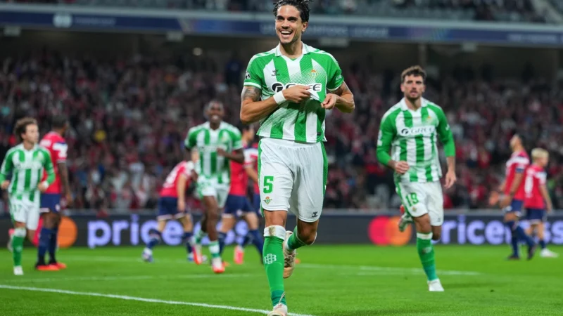 Betis brilló ante Lille y ganó remando de atrás en Champions League