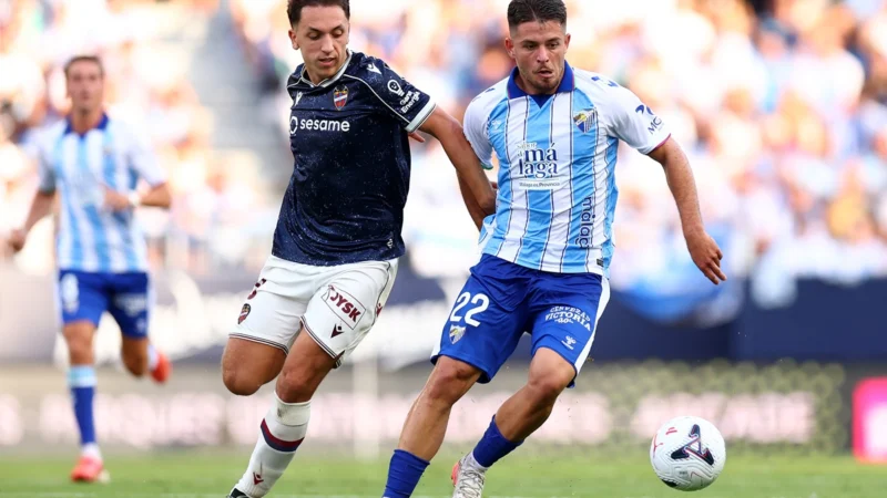 Málaga falló un penal y no hay quien lo Levante con el 0 a 0 final